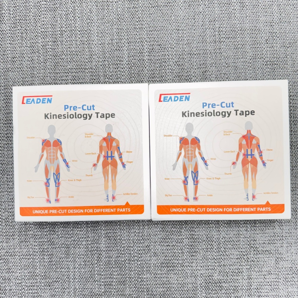 LEADEN Pre-Cut Kinesiology Tape Purple 10 Count Knee Athletic Support Lot of 2